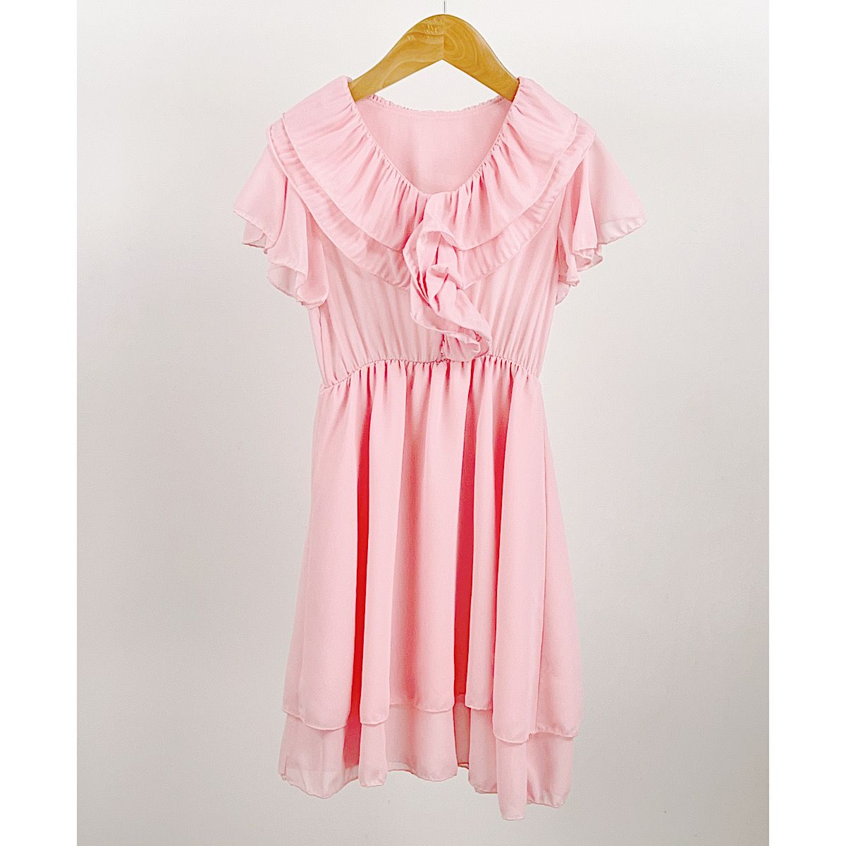 B/Pink Spanish Style Ruffle Dress 4-14